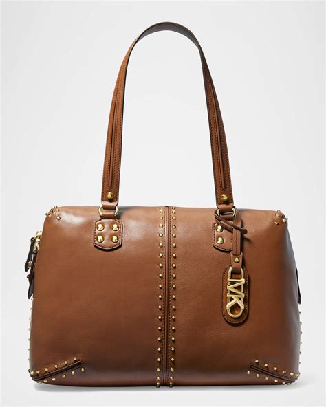 michael kors astor large hobo|Astor Large Studded Leather Shoulder Bag .